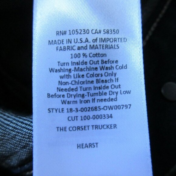 NWT Current/Elliott The Corset Trucker in Hearst Denim Jean Jacket 0 / XS $328 - Picture 4 of 5